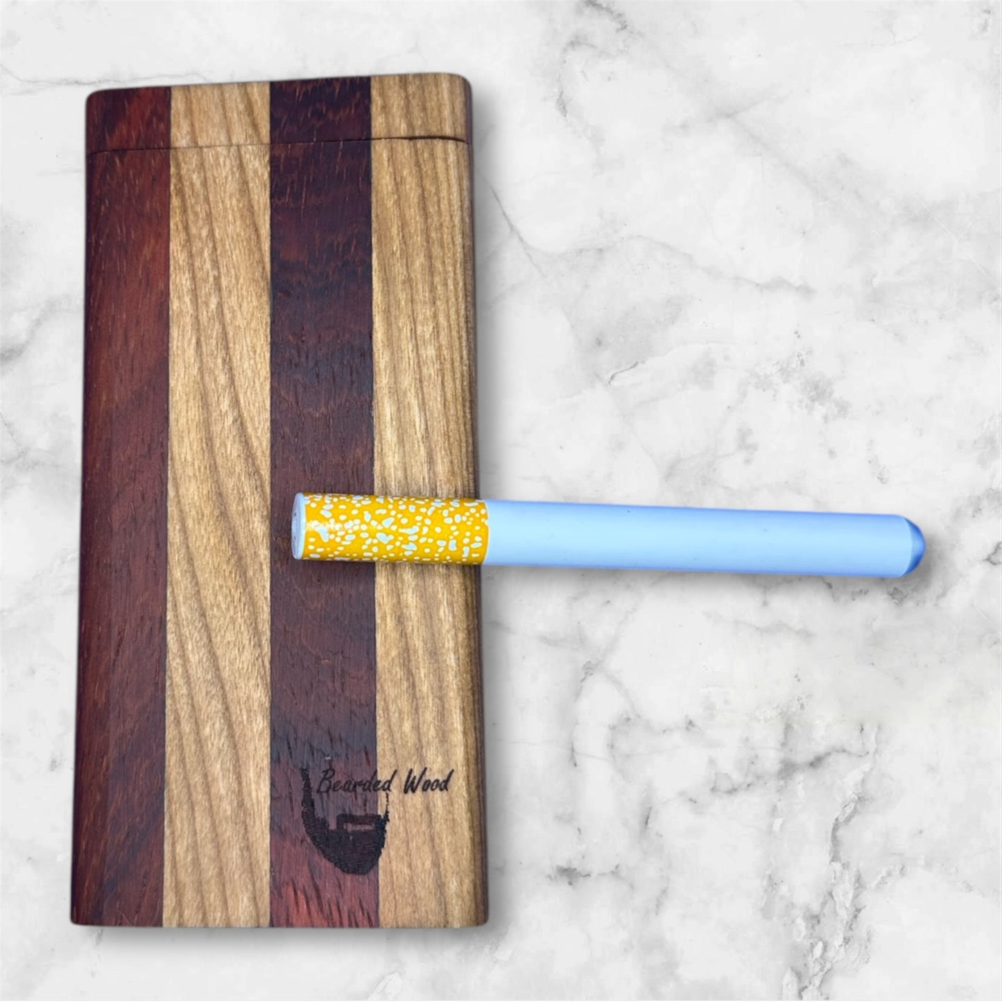 Dugout One Hitter Box- Padauk and Cherry