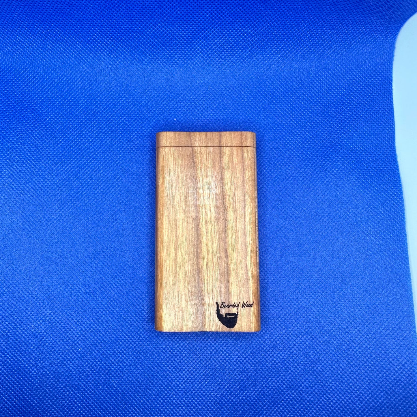Handmade Cherry Wood Dugout One Hitter Box with Distressed American Flag
