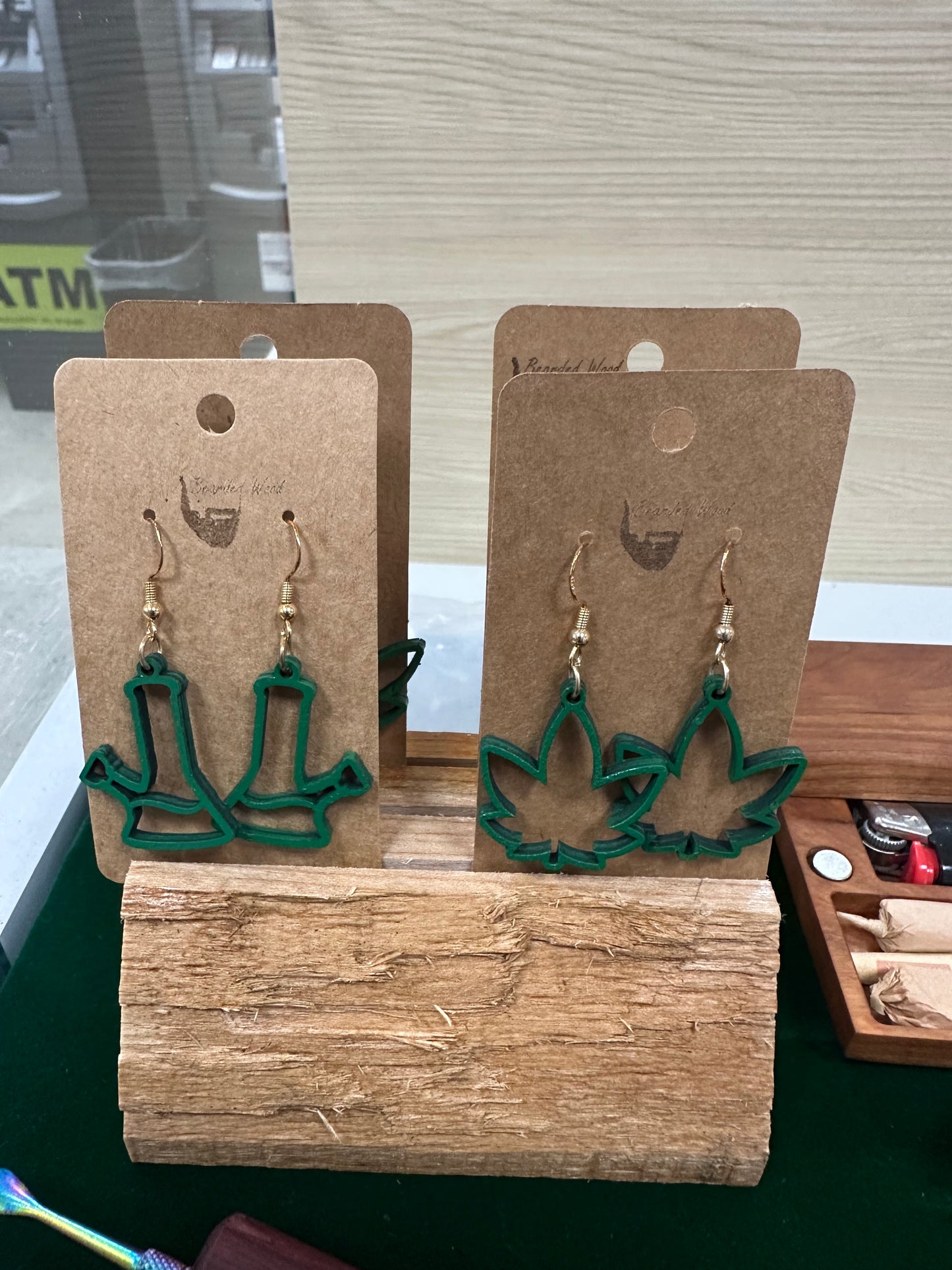 Bong / Canna Earings IN STORE PUTCHASE ONLY AT HIGHER COLLECTIVE KILLINGLY