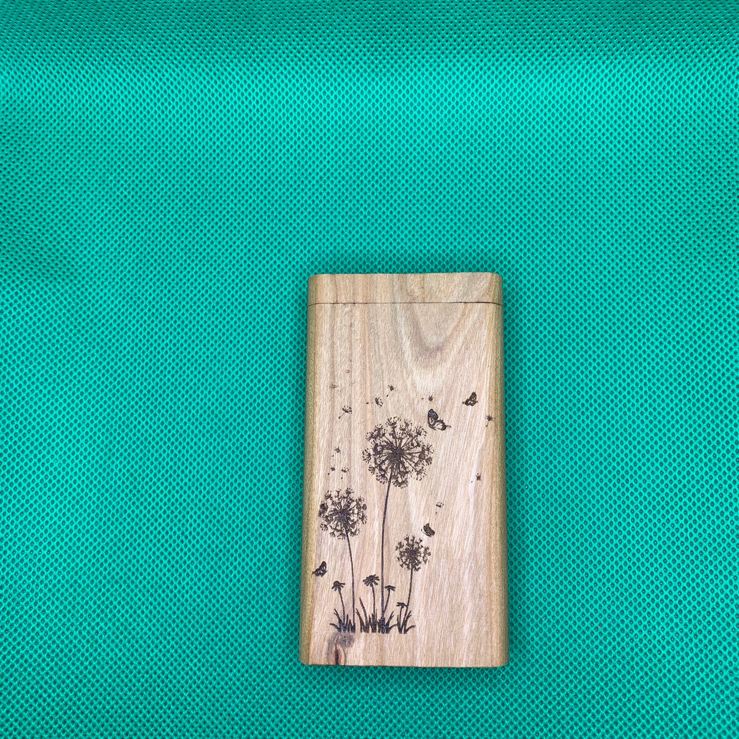 Cherry Dugout Box with Flowers & Butterflies- One Hitter