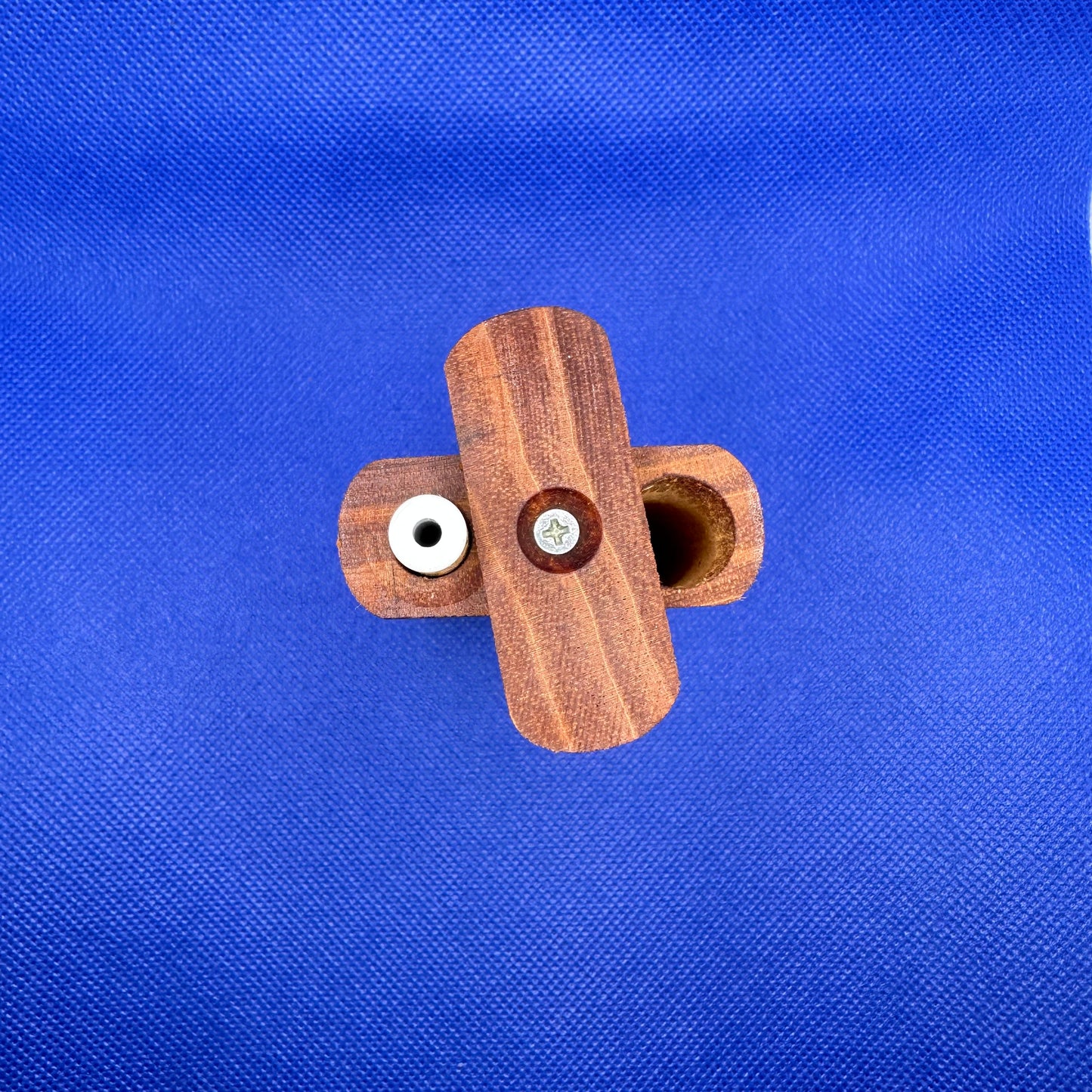 Handmade Cherry Wood Dugout One Hitter Box with Lucky Horsehoe