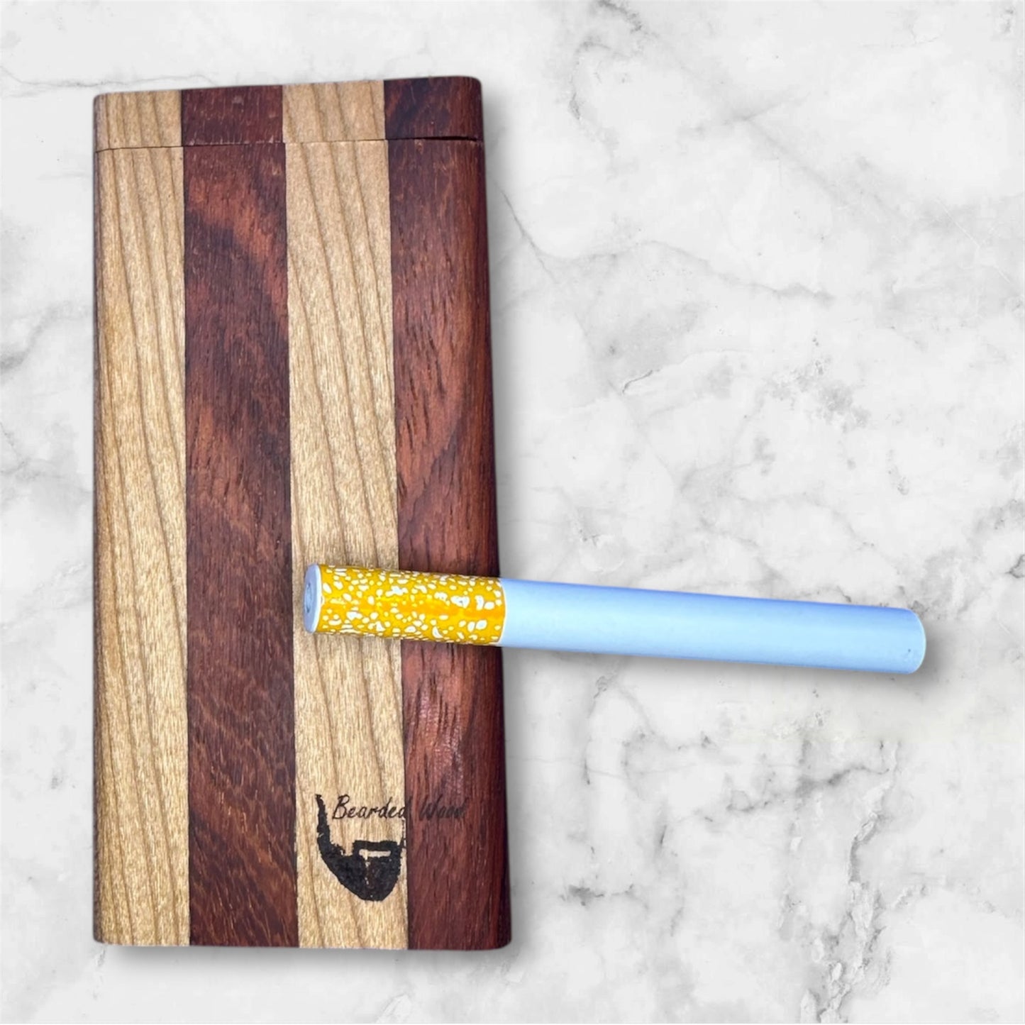 Dugout One Hitter Box- Padauk and Cherry