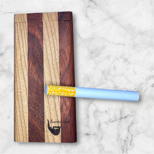 Dugout One Hitter Box- Padauk and Cherry