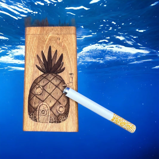 Cherry Dugout One Hitter Box with Pineapple- Higher Collective WILLINGTON IN STORE PURCHASE ONLY.