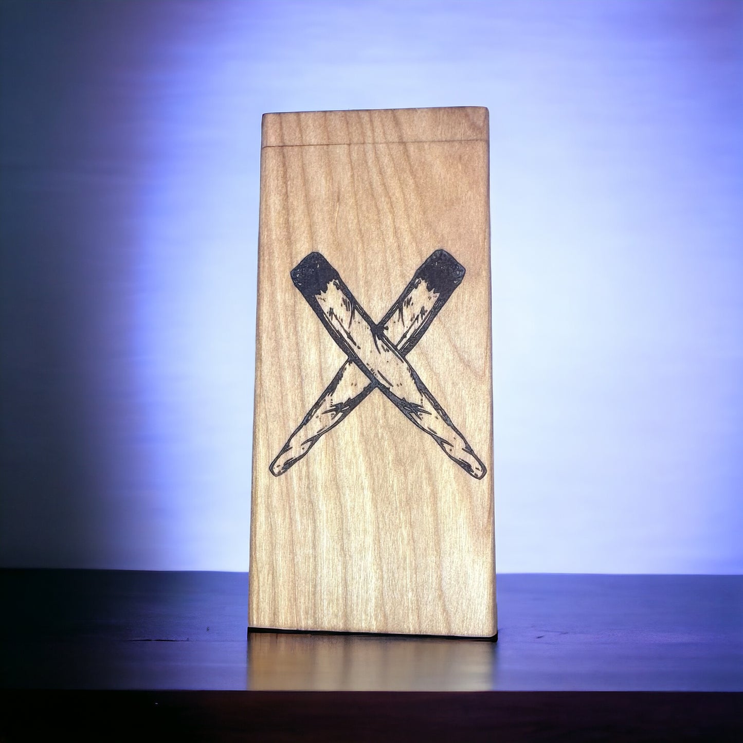 Cherry Wood 2 JOINT Holder - Higher Collective HARTFORD IN STORE PURCHASE ONLY.