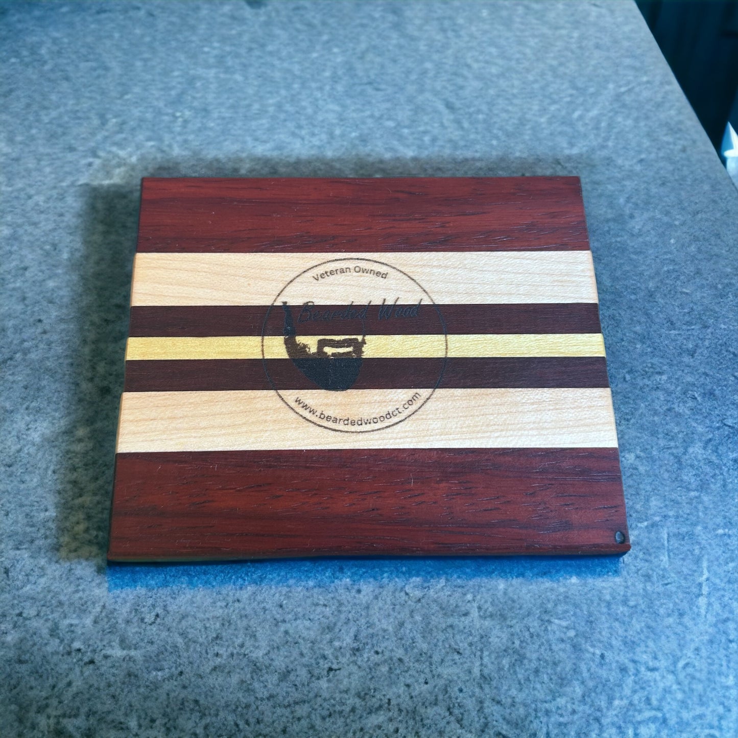 Handmade Ash Tray- Padauk, Maple, Bloodwood, Yellowheart