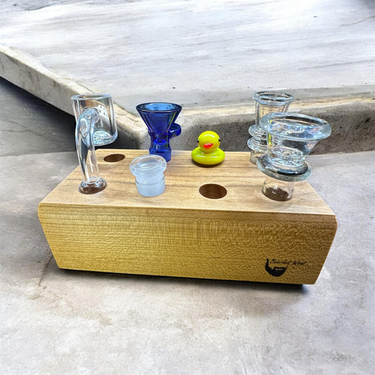 14mm slide holder / stand. Solid Cherry Wood