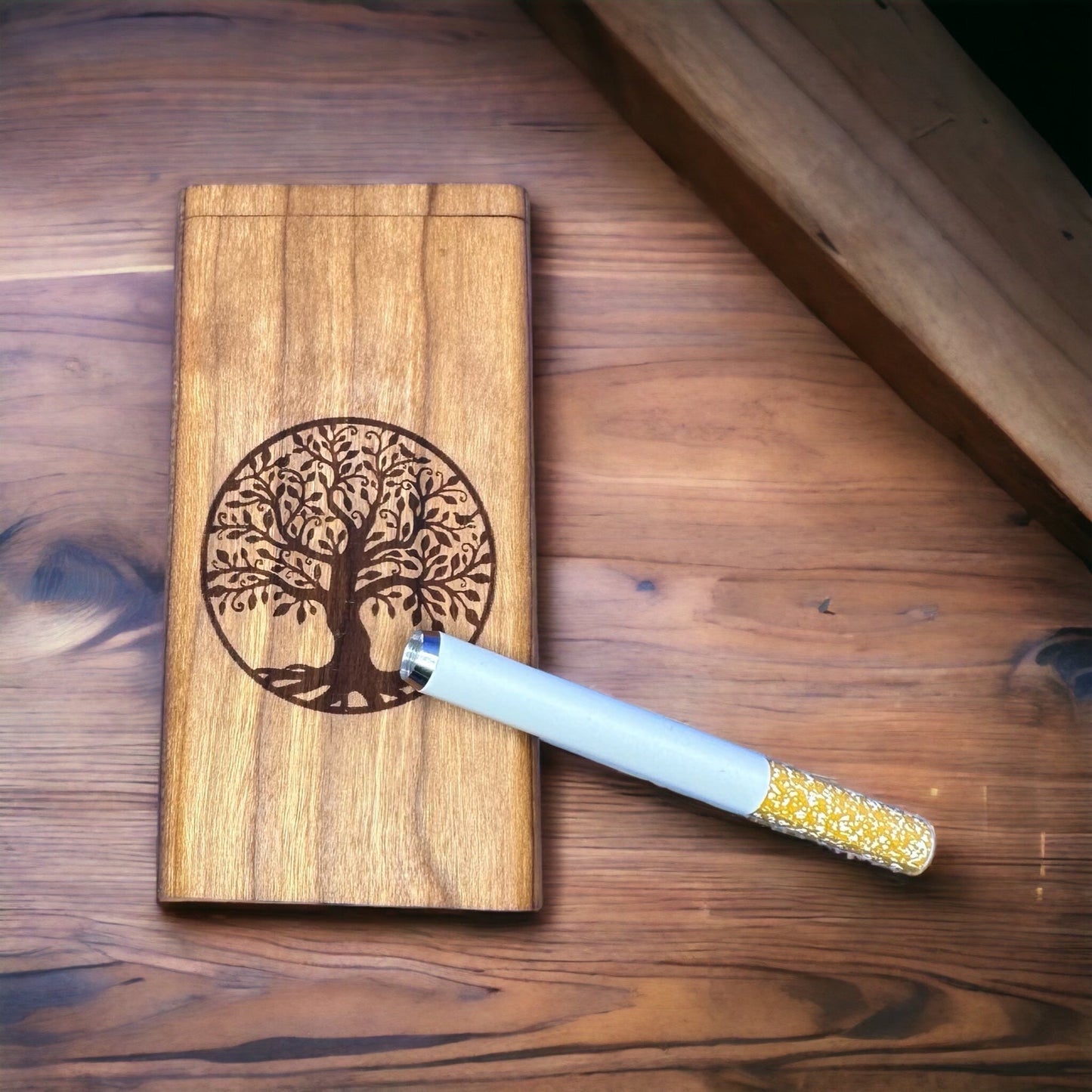 Cherry Dugout One Hitter Box with Tree of Life- Higher Collective IN STORE PURCHASE ONLY.