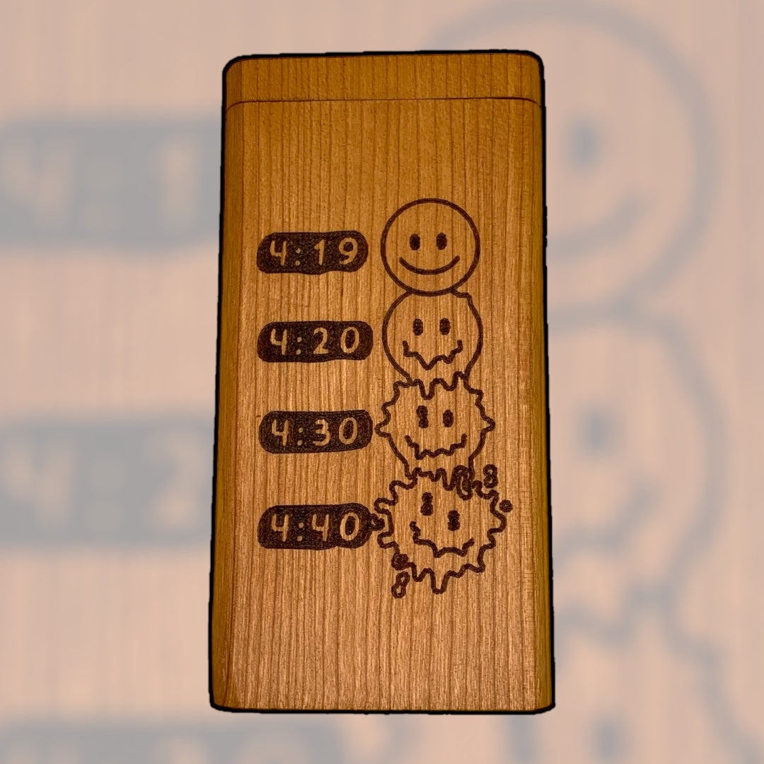 Cherry Dugout with 420 Smileys- One Hitter