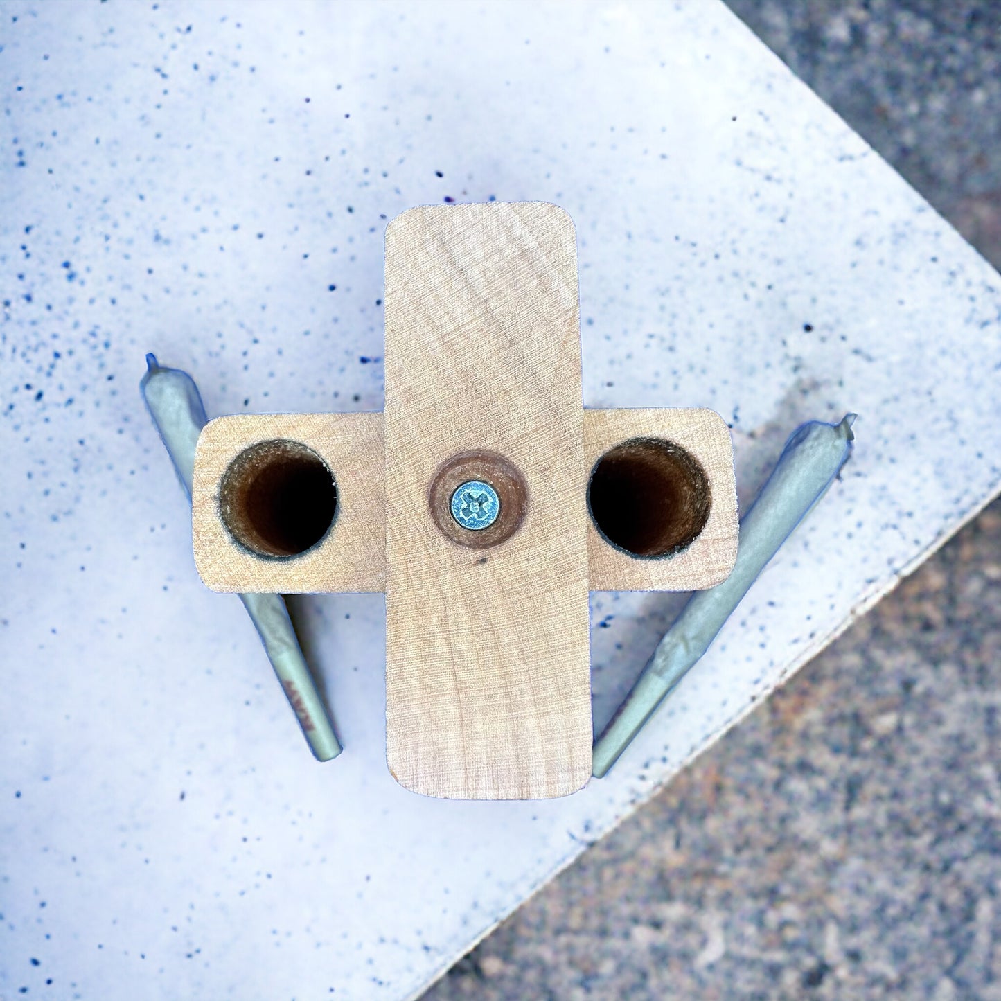 Cherry Wood 2 JOINT Holder - Higher Collective IN STORE PURCHASE ONLY.