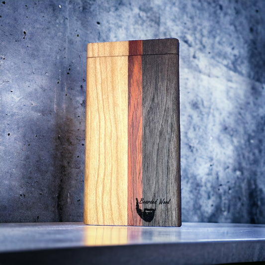 Dugout One Hitter Box- Walnut, Padauk and Cherry- HIGHER COLLECTIVE WILLINGTON ONLY