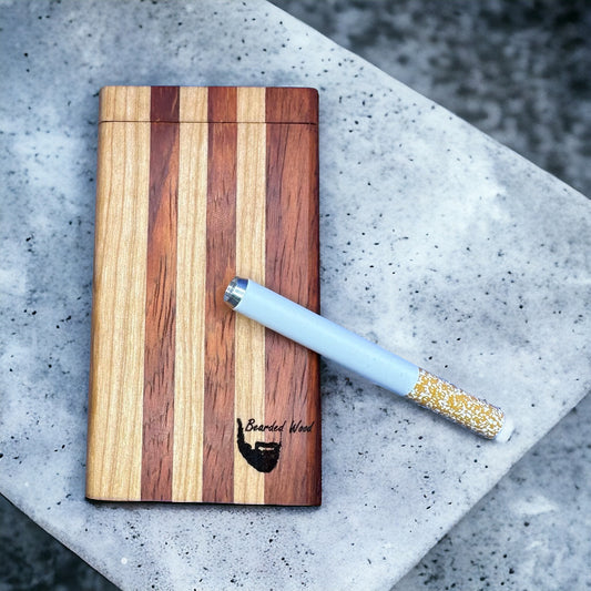 Dugout One Hitter Box- Padauk and Cherry