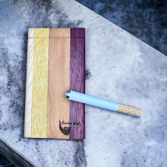 Dugout One Hitter Box- Maple, Yellowheart, Cherry, Purpleheart