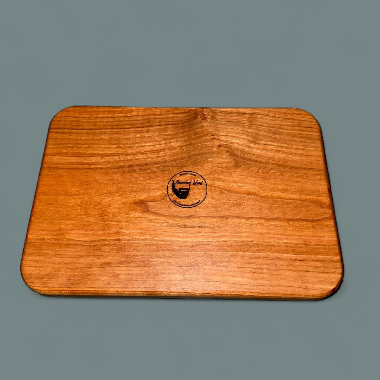 Handcrafted Cherry Wood Rolling Tray Station