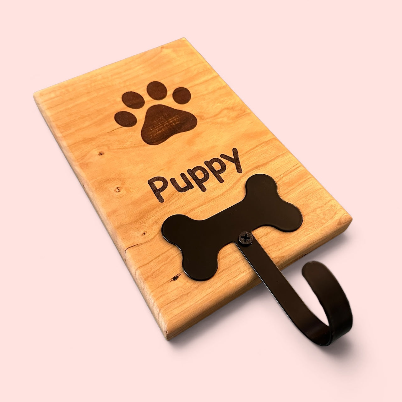 Personalized Wooden Leash Holder