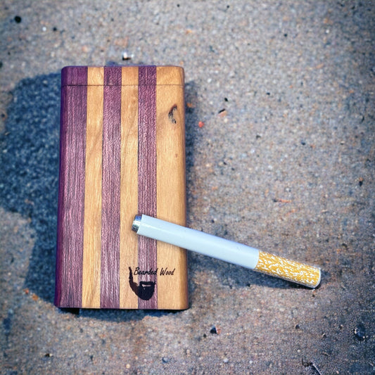 Dugout One Hitter Box- Purpleheart  and Cherry